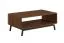 Moderne salontafel Salleron 10, massief eiken geolied, kleur: Tabacco, afmetingen: 101 x 60 x 41 cm, één plank, voor woonkamer