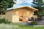 Vakantiehuis F42 met luifel | 14,14 m² | 70 mm logs | natuurlijke afwerking | incl. vloer & isolerende beglazing