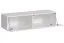 Elegante Wohnwand Balestrand 120, Farbe: Grau / Weiß - Abmessungen: 180 x 280 x 40 cm (H x B x T), mit Push-to-open Funktion