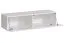 Bovenkast met twee bovenkasten Balestrand 295, kleur: wit/grijs - Afmetingen: 200 x 310 x 40 cm (H x B x D), met LED-verlichting