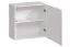 Modern wandmeubel Balestrand 55, kleur: wit/grijs - Afmetingen: 150 x 320 x 40 cm (H x B x D), met vijf deuren