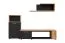 Modern wandmeubel Bjordal 01, kleur: mat zwart / eiken Wotan - Afmetingen: 200 x 160 x 40 cm (H x B x D), met voldoende opbergruimte