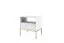 Moderne nachtkastje Worthing 31, kleur: wit / goud - Afmetingen: 56 x 54 x 39 cm (H x B x D)