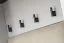 Kapstok / garderobe | 1 legplank | Kleur: kasjmier / zwart | 4 haken | gestoffeerd paneel | Maten: 60 x 28 x 157 cm | Functionaliteit & comfort