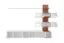 Modern wandmeubel Bjordal 34, kleur: eiken sterling / wit hoogglans - Afmetingen: 160 x 250 x 40 cm (H x B x D), met push-to-open functie