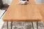Acacia massief houten eettafel met haarspeldpoten Marimonos 02, Kleur: Acacia / Zwart - Afmetingen: 80 x 180 cm (B x D), Handgemaakt
