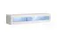 Modern wandmeubel Hompland 89, kleur: wit - Afmetingen: 180 x 320 x 40 cm (H x B x D), met blauwe LED-verlichting
