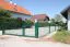Buisframe dubbele draaipoort, Utvoering: groen gecoat, Hoogte: 163 cm, Doorgang: 450 cm