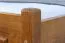 Tweepersoonsbed / logeerbed massief grenen , kleur eikenhout Rustikal 77, incl. lattenbodem - 160 x 200 cm (B x L)