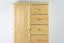 dressoir / ladekast massief grenen, natuur Junco 159 - Afmetingen: 123 x 82 x 42 cm (H x B x D)