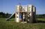 kinderspeelhuisje / kindertuinhuisje/ klimtoren Rittenburg met glijbaan - 1,92 x 1,92 meter gemaakt van 19 mm blokhutprofielplanken