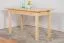 Uitschuifbare tafel massief grenen, natuur Junco 236C (vierhoekig) - 75 x 140 / 175 cm (B x L)