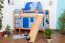 Kinderbett Etagenbett Jonas Buche Vollholz natur massiv mit Rutsche inkl. Rollrost - 90 x 200 cm, teilbar, Aktionsversion