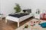 eenpersoonsbed / logeerbed massief grenen,, inclusief lattenbodem wit geschilderd, afmetingen: 90 x 200 cm