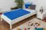 eenpersoonsbed / logeerbed massief grenen,, inclusief lattenbodem wit geschilderd, afmetingen: 90 x 200 cm