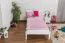 eenpersoonsbed / logeerbed massief grenen,, inclusief lattenbodem wit geschilderd, afmetingen: 90 x 200 cm