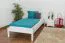 eenpersoonsbed / logeerbed massief grenen,, inclusief lattenbodem wit geschilderd, afmetingen: 90 x 200 cm