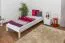eenpersoonsbed / logeerbed massief grenen,, inclusief lattenbodem wit geschilderd, afmetingen: 90 x 200 cm