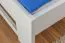Einzelbett / Gästebett Buche massiv Vollholz weiß lackiert 111, inkl. Lattenrost - Abmessung 90 x 200 cm