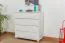 dressoir / ladekast massief grenen, wit gelakt Junco 143 - afmetingen 100 x 100 x 42 cm