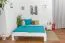 Doppelbett / Gästebett Kiefer massiv Vollholz weiß lackiert 75, inkl. Lattenrost - Abmessung 180 x 200 cm