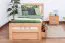 Eenpersoonsbed / logeerbed "Easy Premium Line" K8 incl. 2 laden en 1 afdekplaat, 90 x 200 cm massief beukenhout naturel
