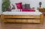 Futonbed / , vol hout, bed massief grenen, kleur eiken A9, incl. lattenbodem - afmetingen 140 x 200 cm