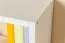 Hängeregal / Wandregal Kiefer massiv Vollholz weiß lackiert Junco 293 - 25 x 60 x 20 cm (H x B x T)
