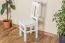 Stoel massief grenen, wit gelakt Junco 248 - 91 x 35 x 44 cm (H x B x D)