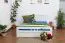 Tweepersoonsbed "Easy Premium Line" K8 incl.1 afdekplaat, 160 x 200 cm massief beukenhout, wit gelakt