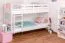 Stapelbed "Easy Premium Line" K19/n, hoofdbord en voeteneind met gaten, massief beuken wit - 90 x 200 cm (b x l), deelbaar