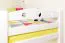 Stapelbed "Easy Premium Line" K19/n, hoofdbord en voeteneind met gaten, massief beuken wit - 90 x 200 cm (b x l), deelbaar