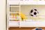 Stapelbed "Easy Premium Line" K19/n, hoofdbord en voeteneind met gaten, massief beuken wit - 90 x 200 cm (b x l), deelbaar