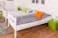 Stapelbed "Easy Premium Line" K19/n, hoofdbord en voeteneind met gaten, massief beuken wit - 90 x 200 cm (b x l), deelbaar