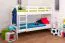 Stapelbed "Easy Premium Line" K17/n, massief wit beuken, ligvlak: 90 x 200 cm (b x l), deelbaar