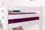 Stapelbed voor volwassenen "Easy Premium Line" K20/n, hoofdbord en voeteneind recht, massief beuken wit - 90 x 200 cm (B X L), deelbaar