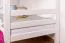 Stapelbed voor volwassenen "Easy Premium Line" K20/n, hoofdbord en voeteneind recht, massief beuken wit - 90 x 200 cm (B X L), deelbaar