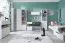 Jugendzimmer Drehtürenschrank / Eckkleiderschrank Lede 02, Farbe: Grau /  Weiß - Abmessungen: 190 x 90 x 90 cm (H x B x T)