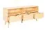 TV-onderkast massief grenen natuur / transparant Aurornis 58 - Afmetingen: 64 x 142 x 40 cm (H x B x D)