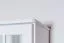 vitrinekast / servieskast massief grenen, wit Junco 34 - Afmetingen: 195 x 80 x 35 cm (H x B x D)