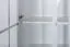 vitrinekast / servieskast massief grenen, wit Junco 34 - Afmetingen: 195 x 80 x 35 cm (H x B x D)