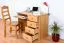 Bureau massief grenen kleur: elzenhout Junco 191 - Afmetingen: 75 x 100 x 55 cm (H x B x D)
