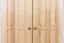 kledingkast massief grenen, natuur Pipilo 05 - Afmetingen: 225 x 95 x 60 cm (H x B x D)