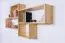 wandrek / hangplank massief grenen natuur Junco 282 - Afmetingen: 76 x 176 x 20 cm (H x B x D)