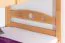 Stockbett für Erwachsene "Easy Premium Line" K18/h inkl. Liegeplatz und 2 Abdeckblenden, Kopfteil mit Löchern, Buche Vollholz massiv Natur - Liegefläche: 90 x 200 cm, teilbar