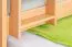 Stapelbed voor volwassenen "Easy Premium Line" K19/h incl. onderschuifbed /extra ligplaats en 2 afdekplaten, hoofd- en voeteneinde met gaten, massief beukenhout transparant gelakt - ligvlak: 90 x 200 cm (b x l), deelbaar