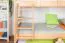 Stapelbed voor volwassenen "Easy Premium Line" K19/h incl. onderschuifbed /extra ligplaats en 2 afdekplaten, hoofd- en voeteneinde met gaten, massief beukenhout transparant gelakt - ligvlak: 90 x 200 cm (b x l), deelbaar