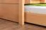 Stapelbed voor volwassenen "Easy Premium Line" K19/h incl. onderschuifbed /extra ligplaats en 2 afdekplaten, hoofd- en voeteneinde met gaten, massief beukenhout transparant gelakt - ligvlak: 90 x 200 cm (b x l), deelbaar