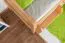 Stapelbed voor volwassenen "Easy Premium Line" K19/h incl. onderschuifbed /extra ligplaats en 2 afdekplaten, hoofd- en voeteneinde met gaten, massief beukenhout transparant gelakt - ligvlak: 90 x 200 cm (b x l), deelbaar
