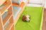 Stapelbed voor volwassenen "Easy Premium Line" K19/h incl. onderschuifbed /extra ligplaats en 2 afdekplaten, hoofd- en voeteneinde met gaten, massief beukenhout transparant gelakt - ligvlak: 90 x 200 cm (b x l), deelbaar